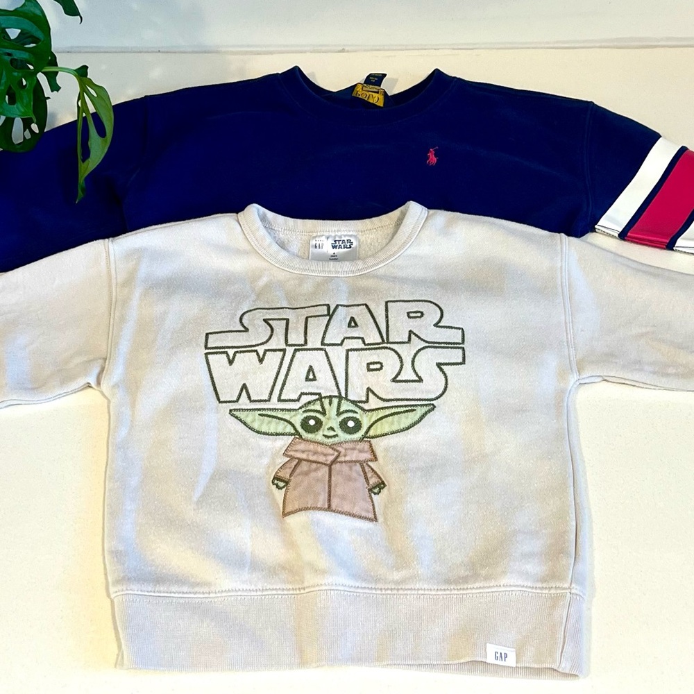 Polo Ralph Lauren + Baby Gap 4T Sweatshirt Bundle Star Wars